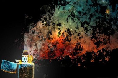 62% OFF on Lighter Flame Art Poster Photographic Paper