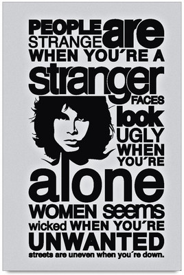 58% OFF on People Are Strange Jim Morrison Quote Laminated Poster Paper Print 58% OFF on People Are Strange Jim Morrison Quote Laminated Poster Paper Print