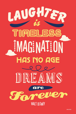 16% OFF on Shopisky Laughter Is Timeless Imagination Has No Age Dreams Are Forever Paper Print