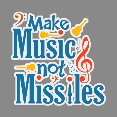 6% OFF on Make Music not Missiles Paper Print
