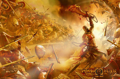 48% OFF on God of war 2 (A) Da Vinci Canvas Art