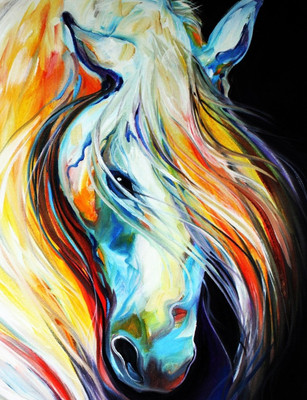 72% OFF on Canvas Painting Without Frame - Horse Canvas Art