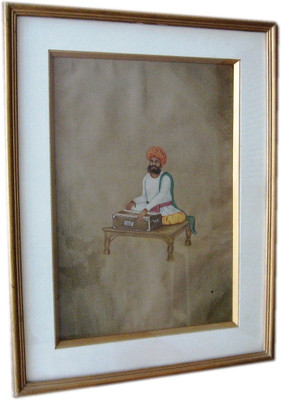 31% OFF on ICB musician painting on very old paper Paper Print