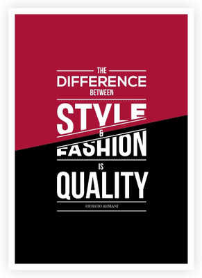 53% OFF on Lab No. 4 Style And Fashion Giorgio Armani Quotes Poster Paper Print