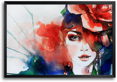 46% OFF on Beautiful Lady Brush Painting Laminated Framed Paper Print 46% OFF on Beautiful Lady Brush Painting Laminated Framed Paper Print