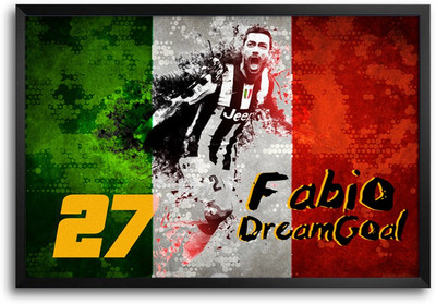 46% OFF on Shopmantra Fabio Quagliarella Italy Football Laminated Frame Poster Paper Print