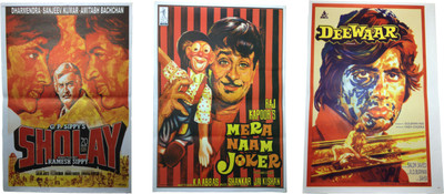 20% OFF on Vintage Bollywood Original Reprinted Large Posters (Set of 3) Paper Print