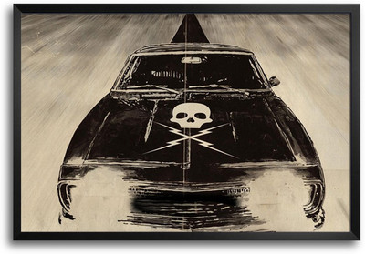 46% OFF on ShopMantra Grunge Street Car Laminated Frame Poster Paper Print