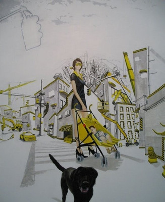 77% OFF on Painting Without Frame - Abstract View Canvas Art