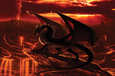 75% OFF on Red Dragon Art Poster Photographic Paper