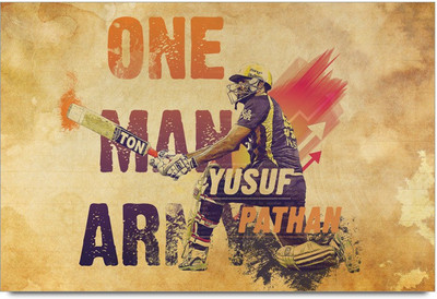 58% OFF on Yusuf Pathan One Man Army Laminated Poster Paper Print