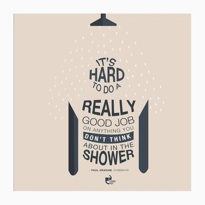 25% OFF on Thinkpot Hard To Do A Really Good Job - Paul Graham , Ycombinator White Square Frame Paper Print