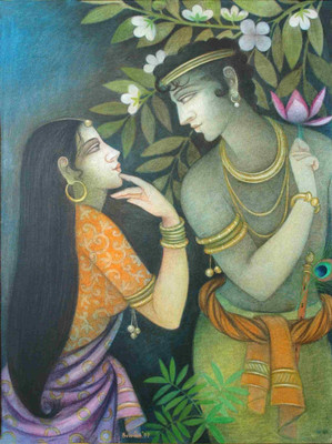 43% OFF on Painting without Frame Canvas Art Krishna-21 Canvas Art