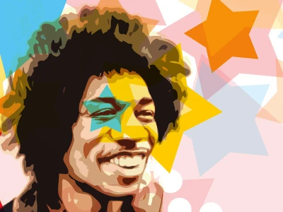 37% OFF on Jimi Hendrix - Star Paper Print