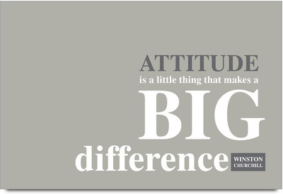 58% OFF on Attitude Is A Little Thing Quote Laminated Poster Paper Print