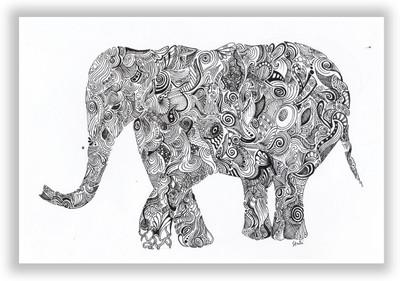 50% OFF on Elephant Line Art Sketch Graphic Design Paper Print 50% OFF on Elephant Line Art Sketch Graphic Design Paper Print