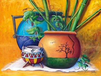 20% OFF on Three Pots Canvas Art