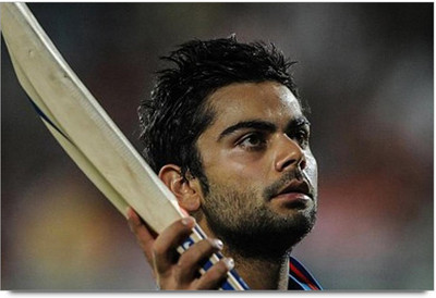 50% OFF on Virat Kohli with Bat Paper Print