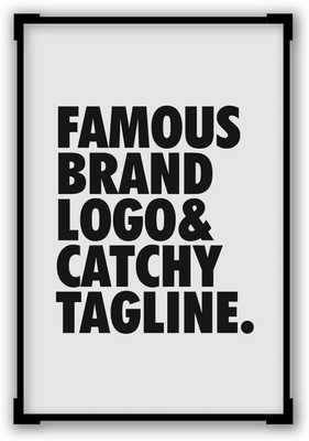50% OFF on Famous Brand Logo Grey Funny Quote Framed Poster Paper Print