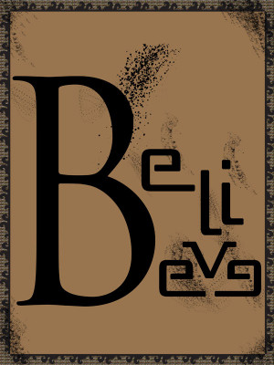 37% OFF on Believe Typo Paper Print