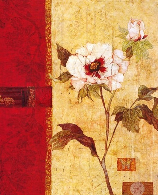 77% OFF on Painting Without Frame - White Flower Abstract Canvas Art