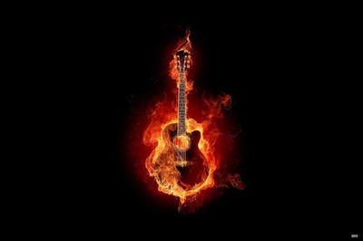 64% OFF on Fire Guitar Ps00004309 Photographic Paper