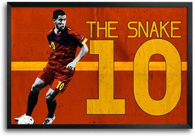 46% OFF on ShopMantra Eden Hazard The SnakeFootballer Laminated Frame Poster Paper Print