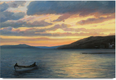 34% OFF on Amy Boat in The Sea with Rising Tides and Dark Sky 3D Poster