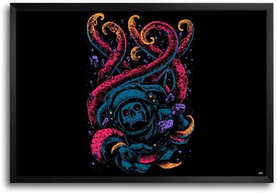 74% OFF on Skull Design Fp00004537 Framed Photographic Paper