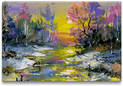 45% OFF on The Winter Landscape Canvas Art