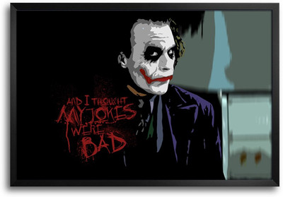 46% OFF on ShopMantra Joker Bad Jokes Laminated Frame Poster Paper Print