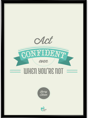 20% OFF on Act Confident Even When You'Re Not - Larry Ellison, oracle Framed Photographic Paper