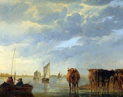 81% OFF on meSleep Boat Canvas Pianting without Frame Canvas Art