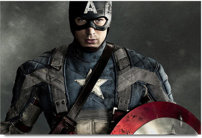 62% OFF on Chris Evins Captain America Paper Print