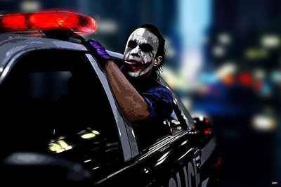 84% OFF on Joker Police Car Photographic Paper