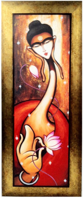 29% OFF on Lord Buddha exceptionally carved with lotus flower a symbol of peace mounted on a fibre frame Fine Art Print