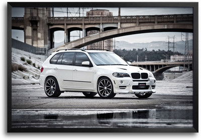 46% OFF on ShopMantra White Luxury Car Laminated Frame Poster Paper Print