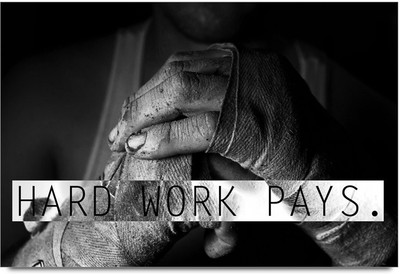 58% OFF on Hard Work Pays Motivational Poster Paper Print