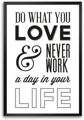 46% OFF on ShopMantra Do what you Love Laminated Frame Poster Paper Print