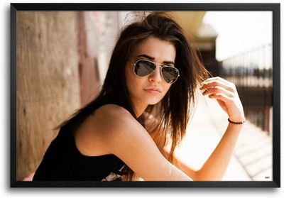 53% OFF on Woman With Sunglasses Fp00003653 Framed Photographic Paper