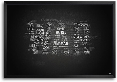 74% OFF on War Typography Fp00003843 Framed Photographic Paper