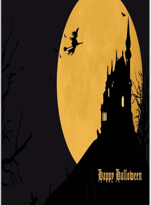 37% OFF on Happy Halloween castle Poster (12 x 18 Inches) by Shopkeeda Paper Print
