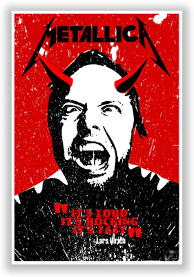 37% OFF on PosterGuy Lars Ulrich Metallica Music Legends and Bands Poster Paper Print