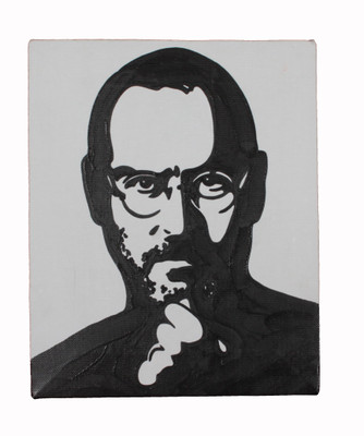 7% OFF on Steve Job's Painting On Canvas Art