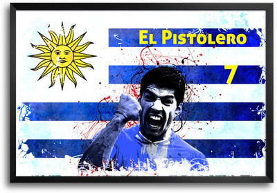 46% OFF on Shopmantra Luis SuáRez Uruguay Football Laminated Frame Poster Paper Print