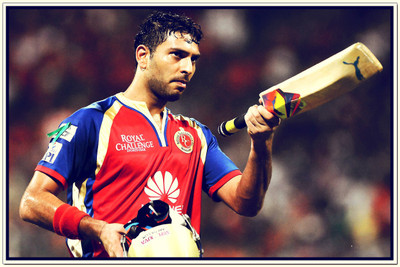 66% OFF on Yuvraj Singh Poster Paper Print