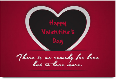 57% OFF on ShopMantra No Remedy For Love Valentine's Day Poster Paper Print