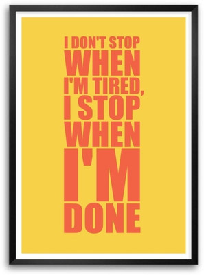 40% OFF on Gym and Fitness Typography Print Quotes Framed Poster Paper Print