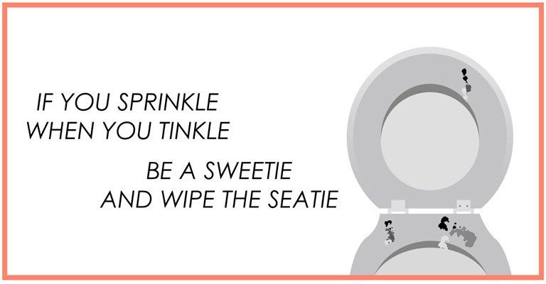 Toilet Notice for Sweetie Paper Print Toilet Notice for Sweetie Paper Print