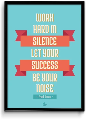 Thinkpot Work Hard In Silence - Frank Ocean Framed Paper Print